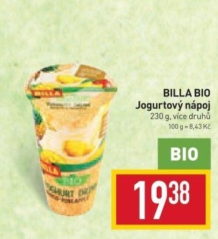Jogurtový nápoj Bio Billa