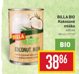 Kokosové mléko bio Billa