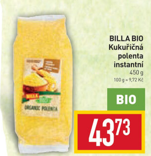 Polenta kukuřičná bio Billa