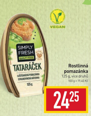 Pomazánky rostlinné Simply Fresh