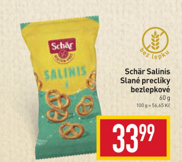 Preclíky Salinis bez lepku Schär