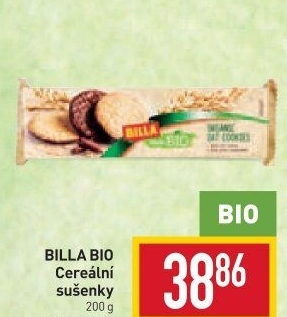 Sušenky cereální polomáčené Bio Billa