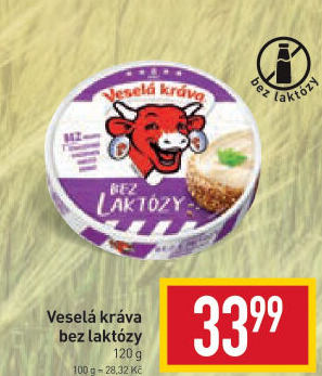 Sýr tavený bez laktózy Veselá kráva