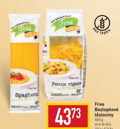 Těstoviny bez lepku Gluten Free
