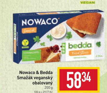 Veganský obalovaný sýr Bedda Nowaco