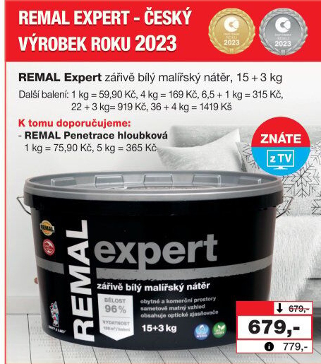 Malířský nátěr Expert Remal