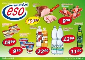 akční leták ESO MARKET 10.1.2024-21.1.2024