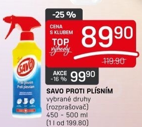 Čistič proti plísním Savo