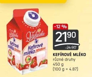 Kefírové mléko ochucené Mlékárna Valašské Meziříčí