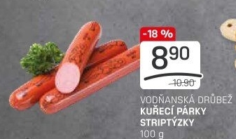 Párky kuřecí striptýzky Vodňanské kuře