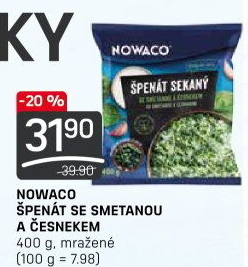 Špenát ochucený mražený Nowaco