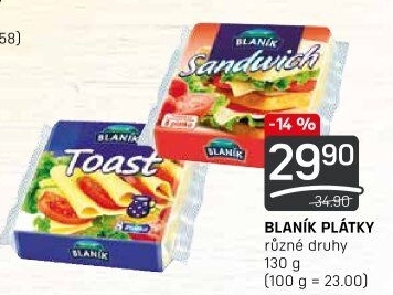 Sýr tavený toast Blaník
