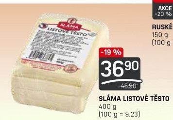 Těsto listové Sláma