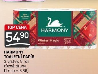 Toaletní papír 3vrstvý Harmony