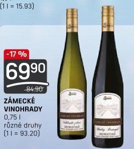 Vína Zámecké Vinohrady Vinný sklep Sovín