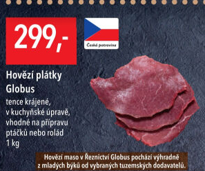 Hovězí plátky Globus