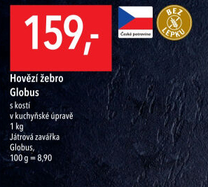 Hovězí žebra s kostí Globus