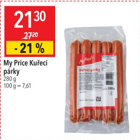 Párky kuřecí My Price