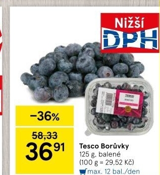 Borůvky Tesco