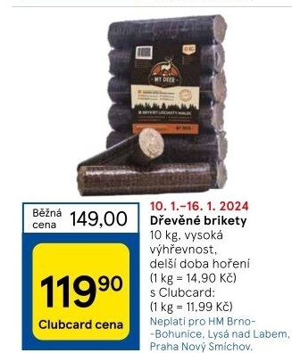 Brikety dřevěné