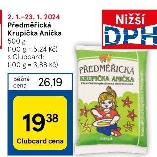 Dětská předměřická krupička Anička Mlýny J. Voženílek