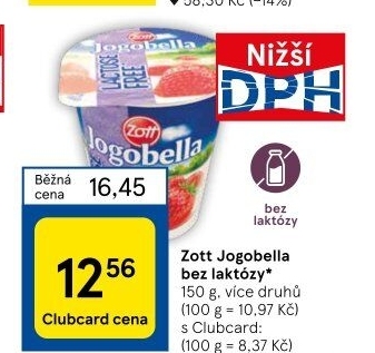 Jogurt bez laktózy Jogobella Zott