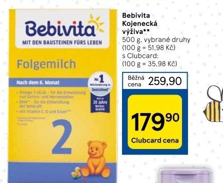 Kojenecká výživa Bebivita