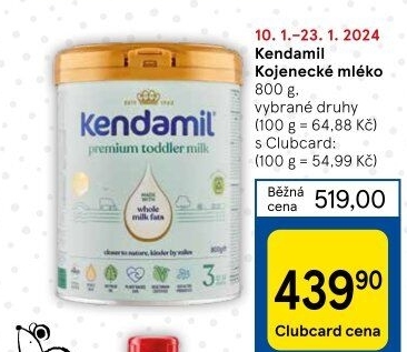 Kojenecká výživa Kendamil