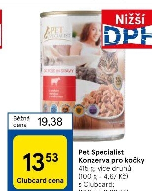 Konzerva pro kočky Pet Specialist