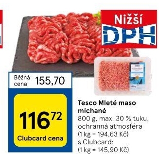Mleté maso mix Tesco