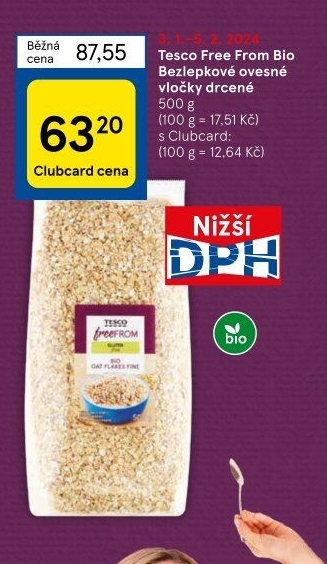 Ovesné vločky bez lepku Tesco Free From