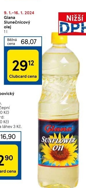 Slunečnicový olej Giana