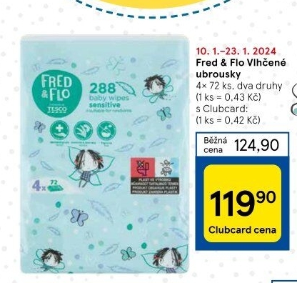 Vlhčené ubrousky Fred&amp