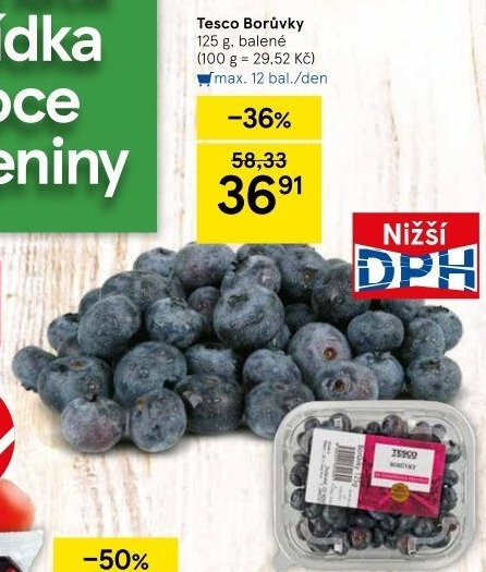 Borůvky Tesco