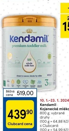 Kojenecká výživa Kendamil