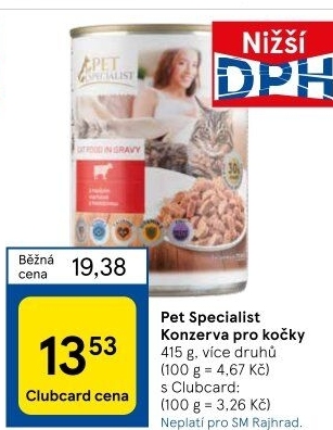 Konzerva pro kočky Pet Specialist