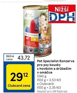 Konzerva pro psy Pet Specialist