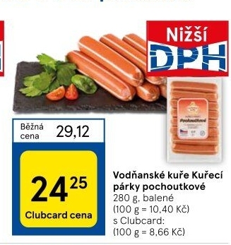 Párky kuřecí pochoutkové Vodňanské kuře