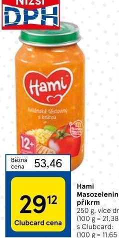 Příkrm masozeleninový Hami
