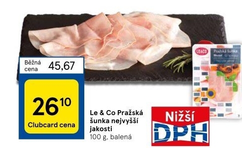 Šunka pražská nejvyšší jakosti LE&amp