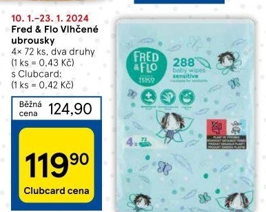 Vlhčené ubrousky Fred&amp