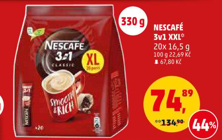 Instantní káva porcovaná 3v1 Nescafé