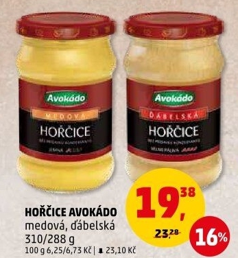 Medová hořčice Avokádo