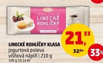 Rohlíčky linecké Klasa Pekárny a cukrárny Klatovy