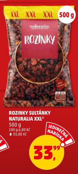 Rozinky Sultánky Naturalia