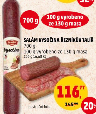 Salám Vysočina Řezníkův talíř