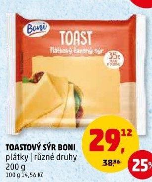 Sýr tavený toast Boni