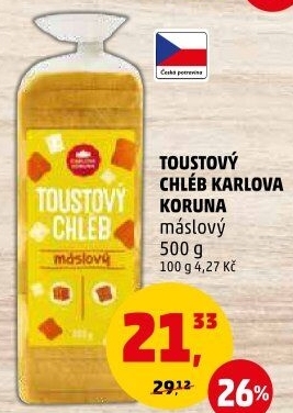 Toustový chléb Karlova Koruna