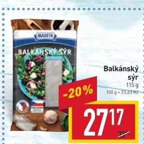 Balkánský sýr Madeta