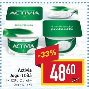 Bílý jogurt Activia Danone